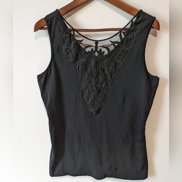 Suzy Shier Embroidered Lace V-Neck Cami - Picture 1 of 4